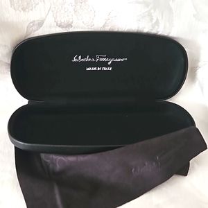 Salvatore Ferragamo Glasses Hard Case & Cleaning Cloth.